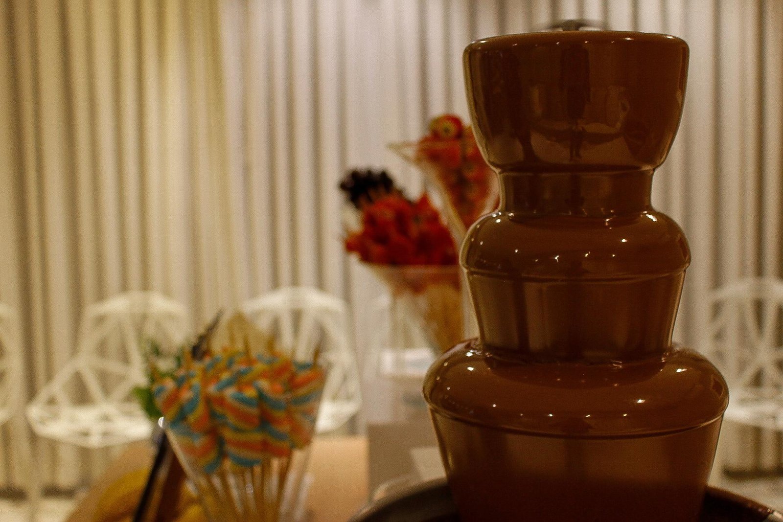 Confraternização com cascata de chocolate KyArteChoco