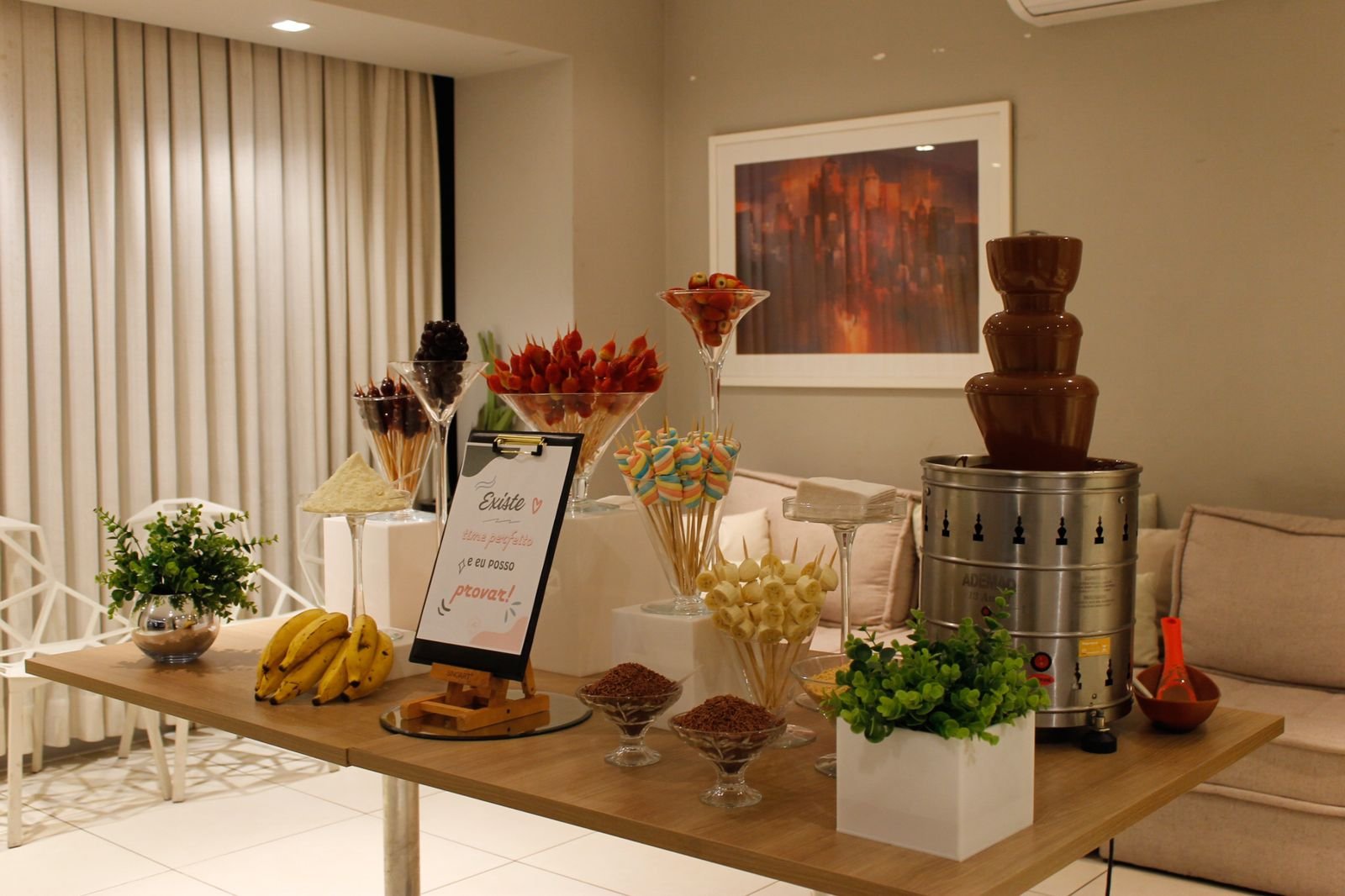 Evento corporativo com cascata de chocolate KyArteChoco